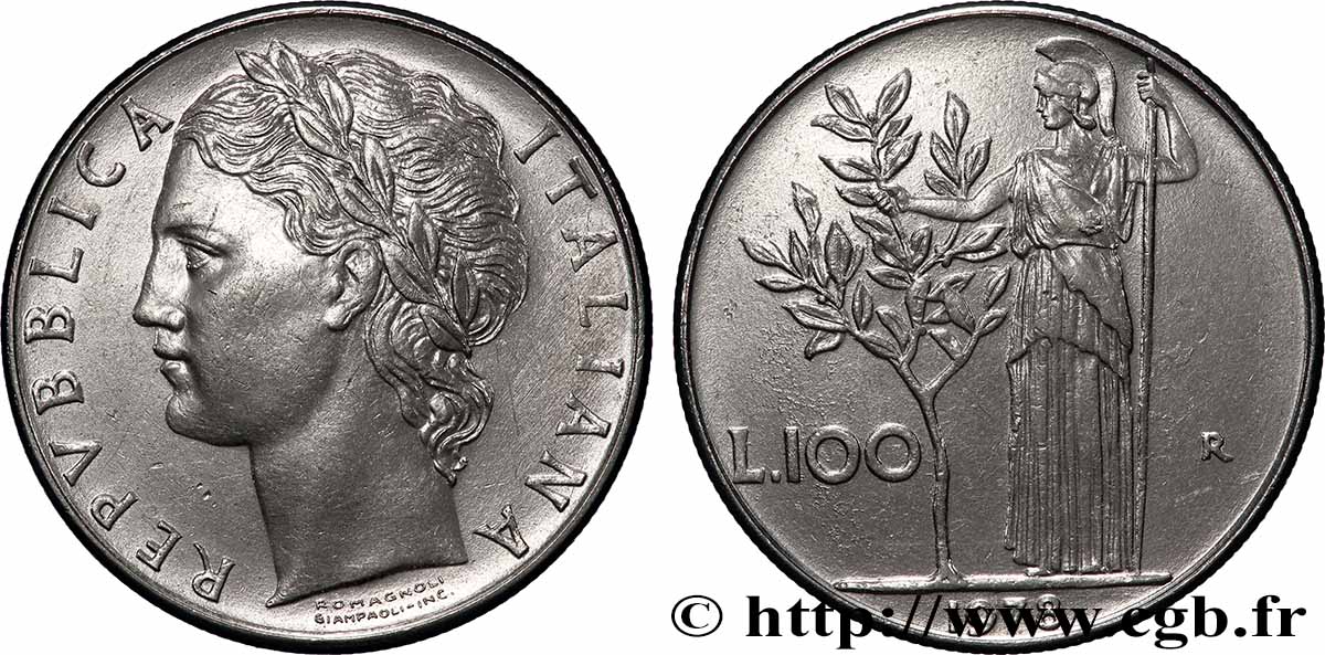 ITALY 100 Lire 1978 Rome - R AU 
