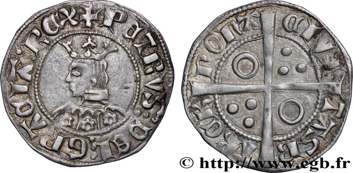 ESPAGNE - COMTÉ DE BARCELONE - PIERRE II (III D&nbsp;ARAGON) Gros n.d. Barcelone TTB+/TTB 