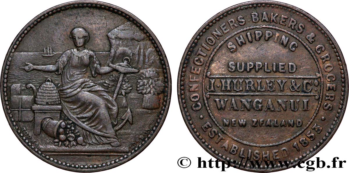 NOUVELLE-ZÉLANDE Token 1853  TTB 