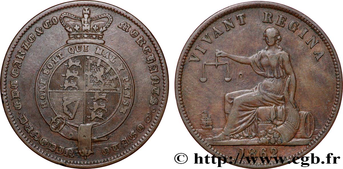 NEW ZEALAND Token 1862  XF 