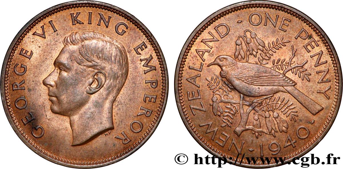 NOUVELLE-ZÉLANDE 1 Penny George VI 1940  SUP 