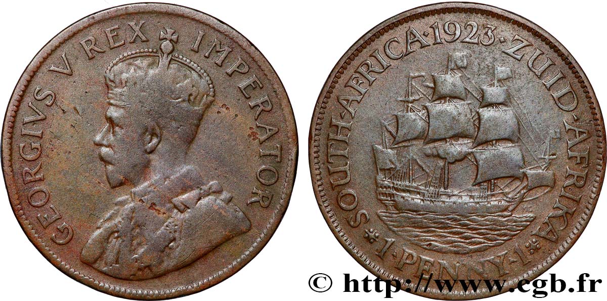 AFRIQUE DU SUD 1 Penny Georges V 1923  TB+ 