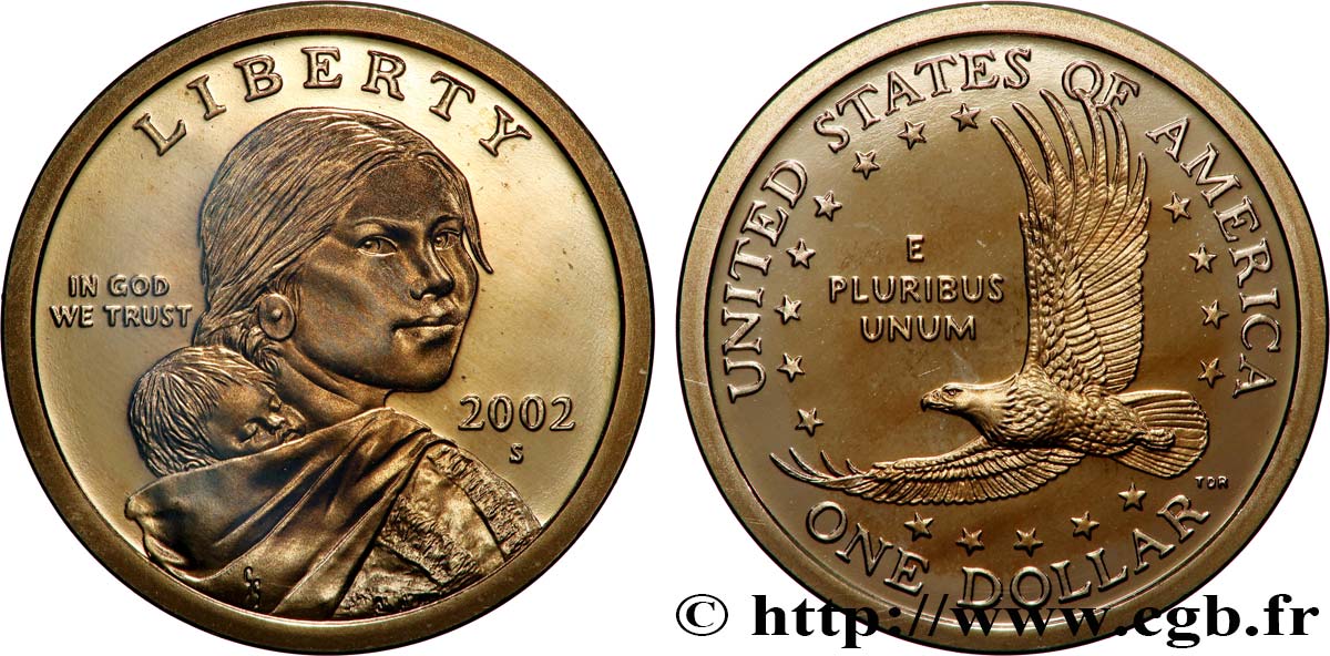 ÉTATS-UNIS D&nbsp;AMÉRIQUE 1 Dollar Sacagawea - Proof 2002 San Francisco FDC 