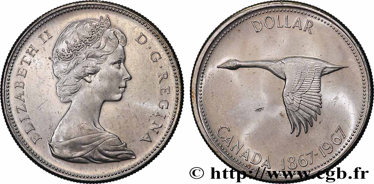 CANADA 1 Dollar Proof centenaire de la Confédération 1967 Ottawa SUP 
