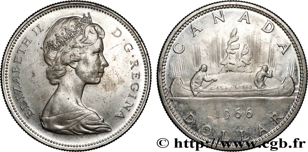 CANADA 1 Dollar Elisabeth II 1966 Ottawa TTB+ 