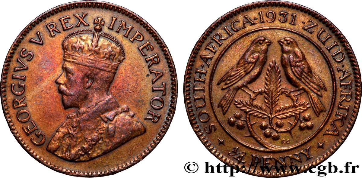 SüDAFRIKA 1/4 Penny Georges V 1931 Pretoria fVZ 