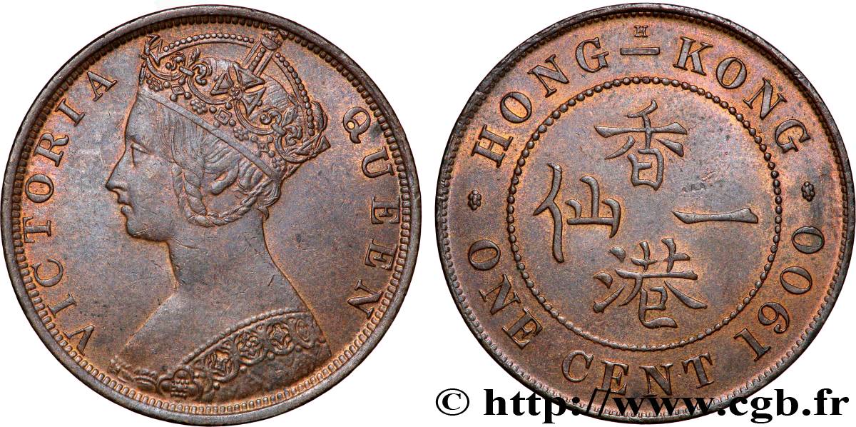 HONGKONG 1 Cent Victoria 1900  fVZ 