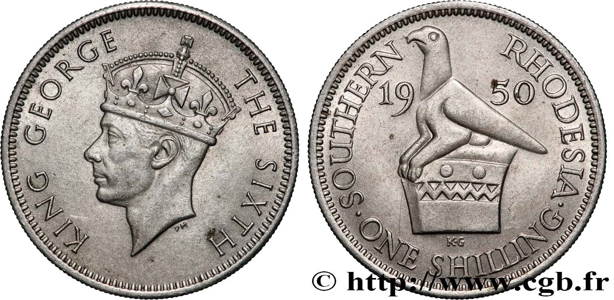 SÜDRHODESIEN 1 Shilling Georges VI 1950  fVZ 