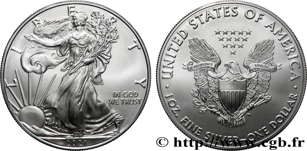 ARGENT D&nbsp;INVESTISSEMENT 1 Oz - 1 Dollar Proof Silver Eagle 2021  SPL 