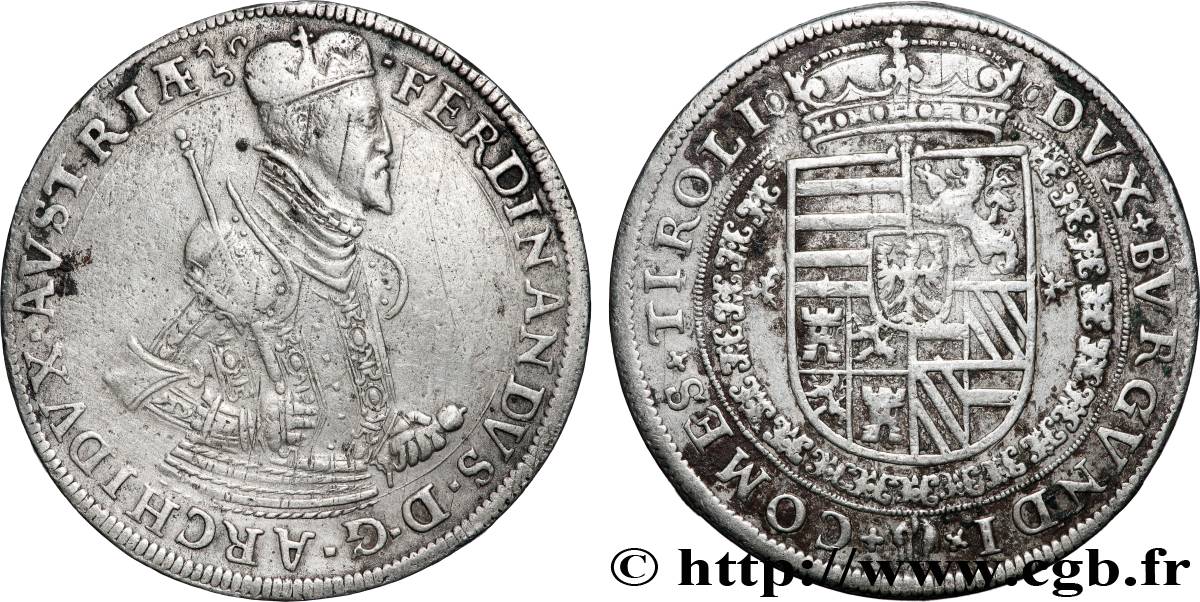 AUTRICHE - TYROL - FERDINAND Ier  Thaler n.d. Hall TTB 