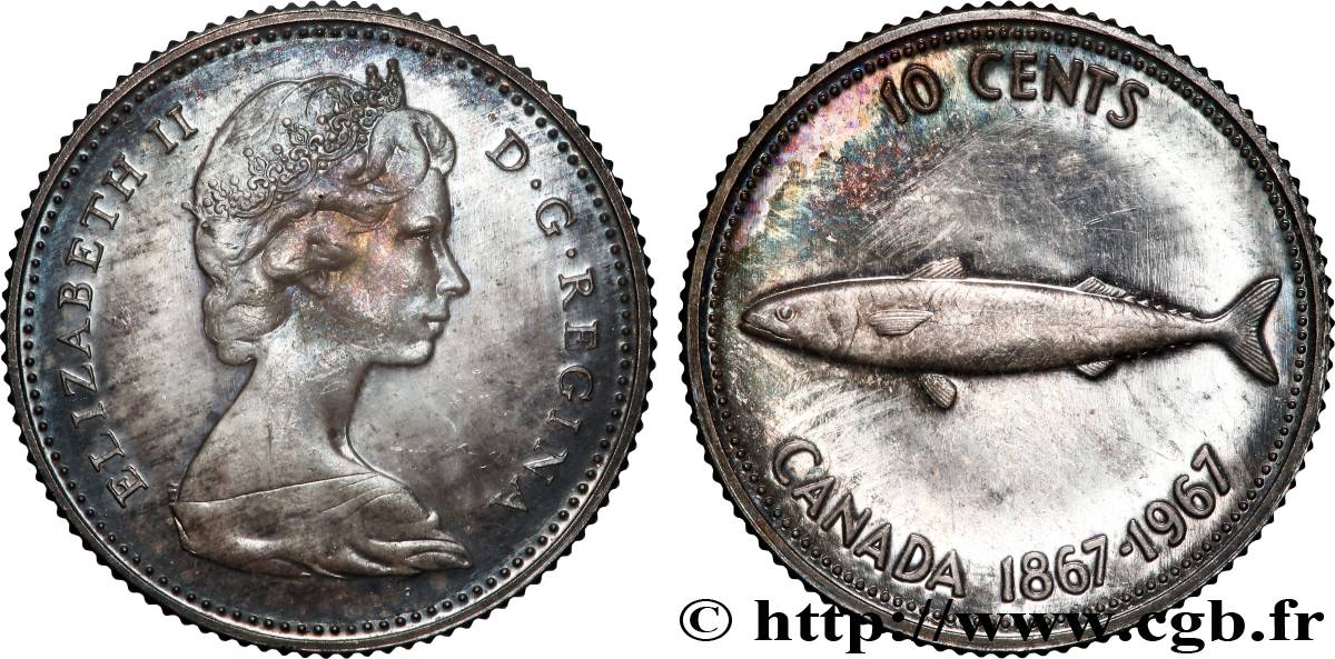 CANADA 10 Cents centenaire de la Confédération 1967  SPL 