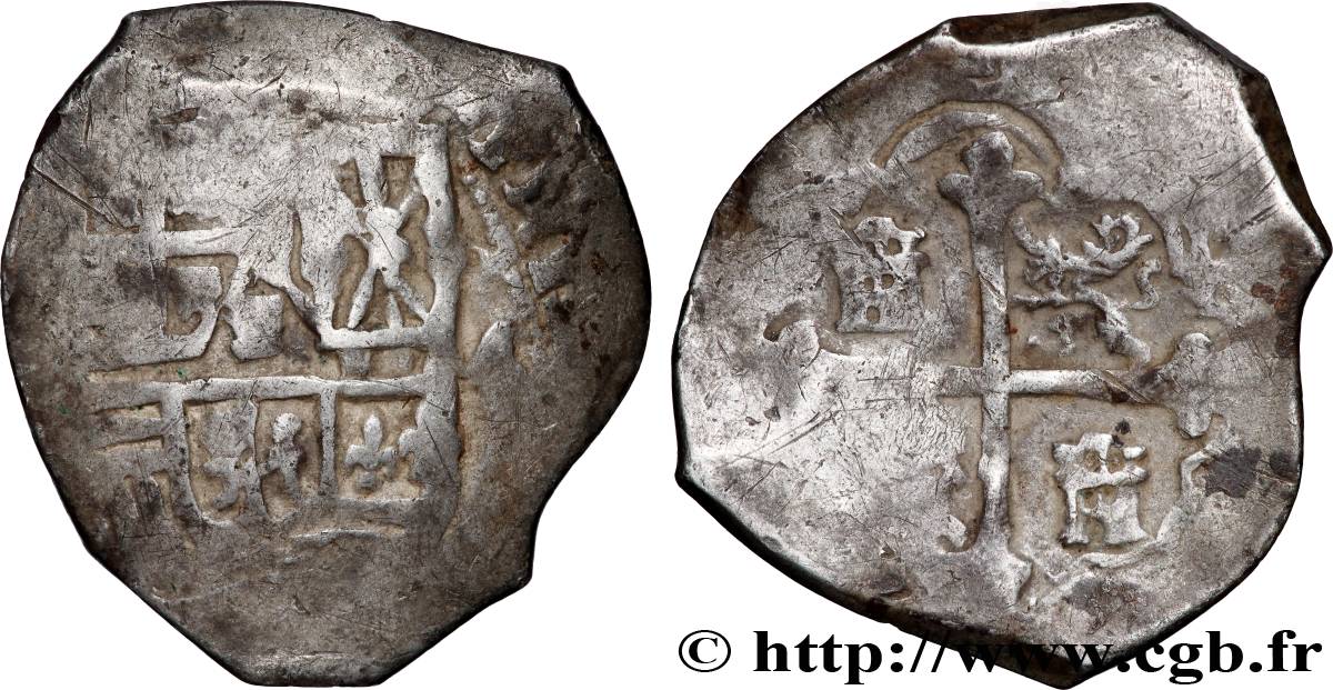 ESPAGNE - ROYAUME D&nbsp;ESPAGNE - PHILIPPE II DE HABSBOURG 4 Reales n.d. Atelier Indéterminé TB 