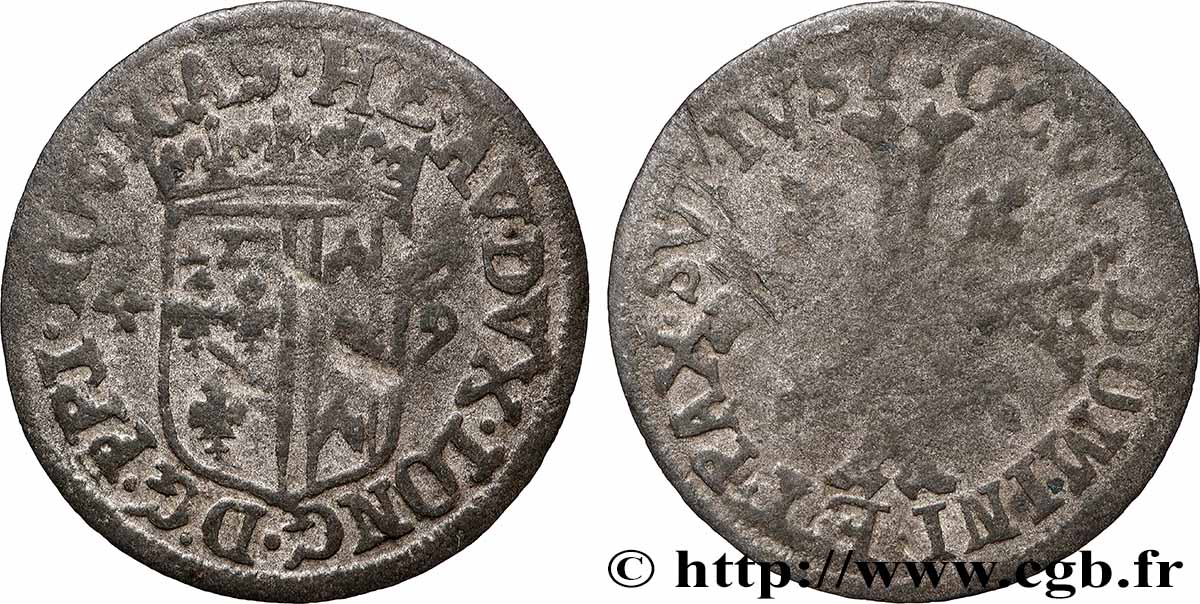 SVIZZERA - CANTON NEUCHATEL 1/2 Batzen Henri II d’Orléans duc de Longueville 1749  q.BB 