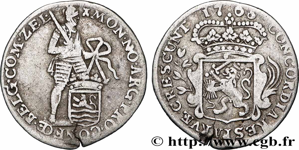 NIEDERLANDE - VEREINIGTEN PROVINZEN 1/8 Daldre Zélande 1768 Middelburg S 