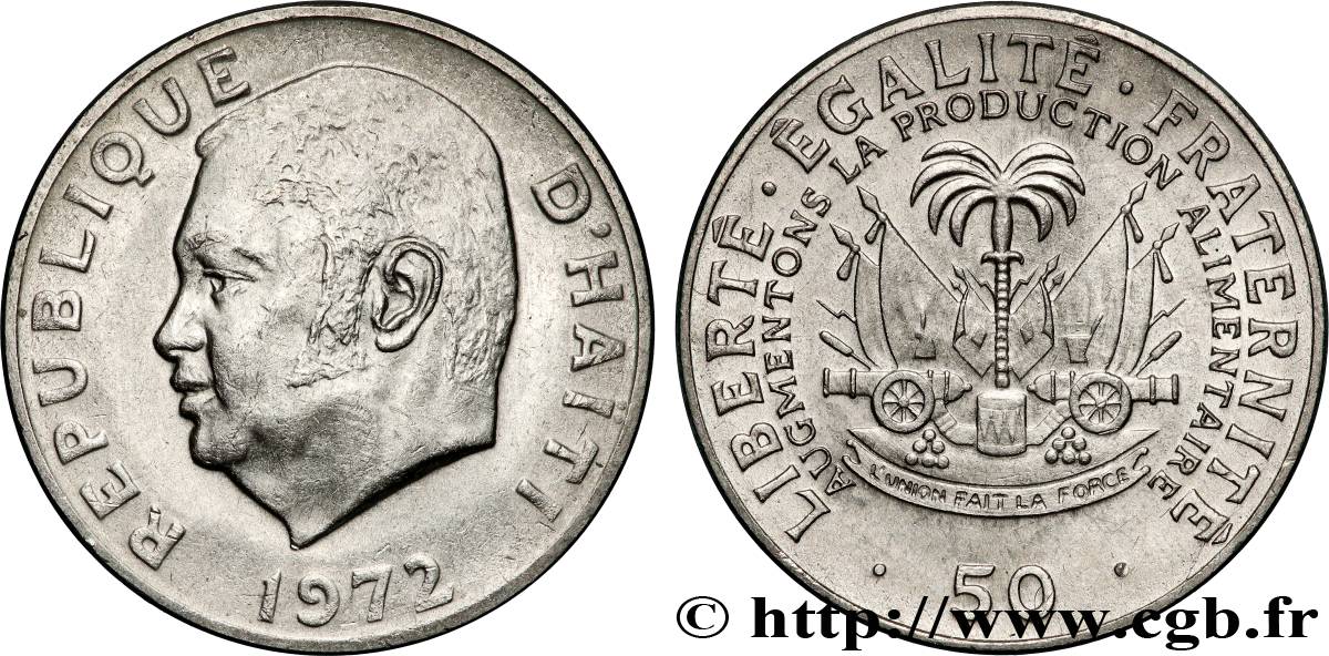HAÏTI 50 Centimes FAO 1972  SUP 