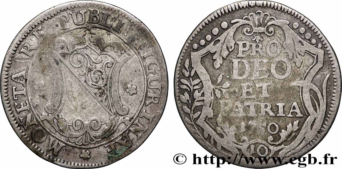 SUISSE - CANTON DE ZÜRICH 10 Schilling 1750  TB+ 