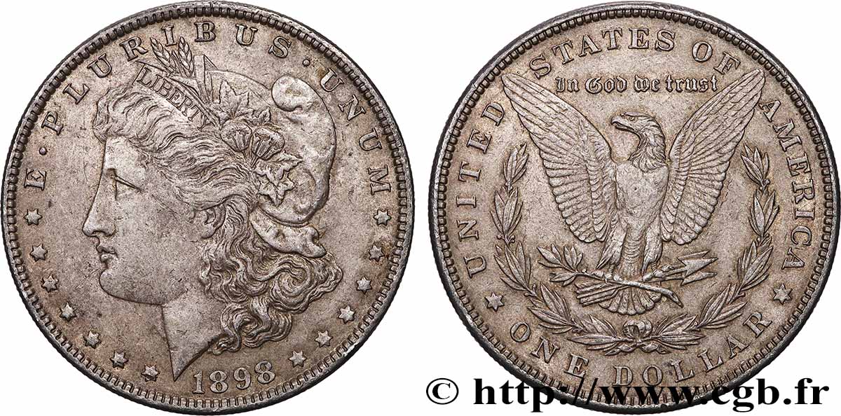 ESTADOS UNIDOS DE AMÉRICA 1 Dollar type Morgan 1898 Philadelphie MBC+ 