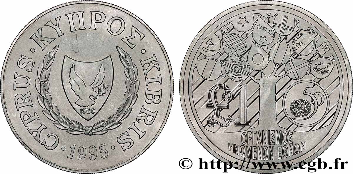 CHYPRE 1 Pound République 1995  SPL 