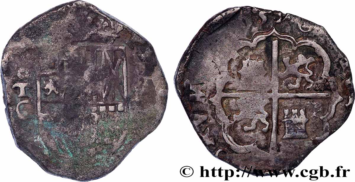 SPANIEN - KÖNIGREICH SPANIEN - PHILIPPE II. 2 Reales n.d. Tolède S 