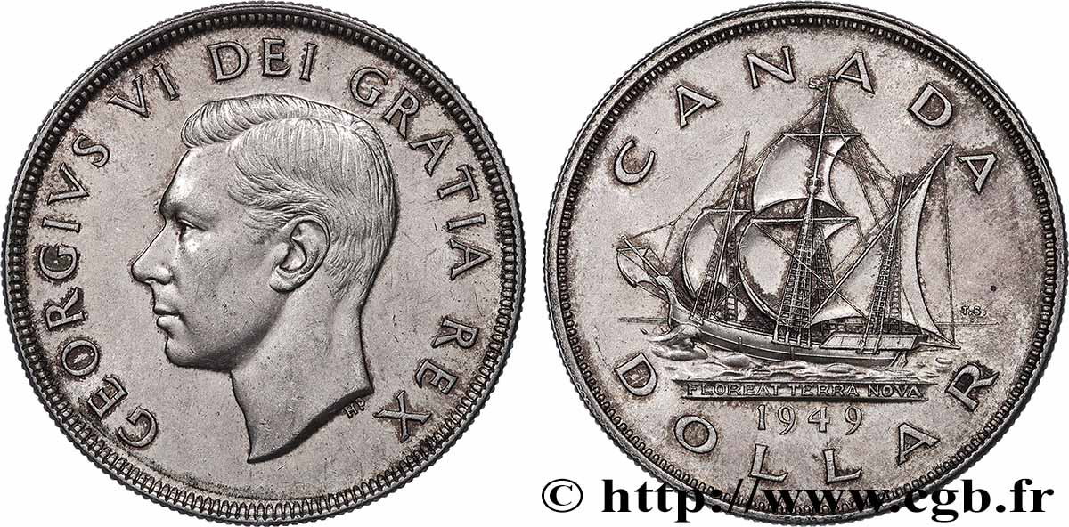 CANADA 1 Dollar Georges VI “Matthew” 1949  AU 