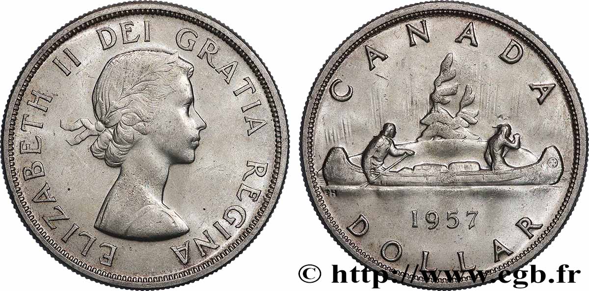 CANADA 1 Dollar Elisabeth II 1957  AU 