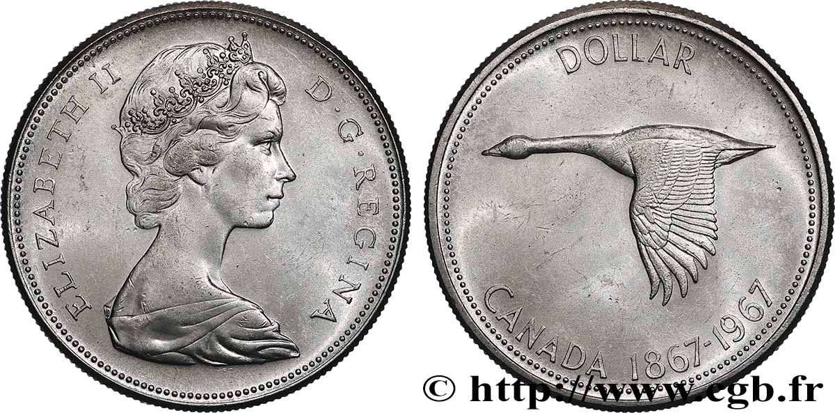 CANADA 1 Dollar Proof centenaire de la Confédération 1967 Ottawa SUP 