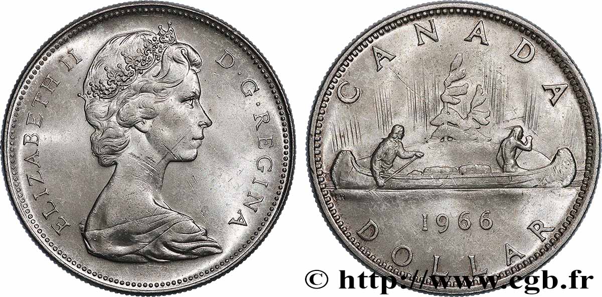 CANADA 1 Dollar Elisabeth II 1966 Ottawa SUP 