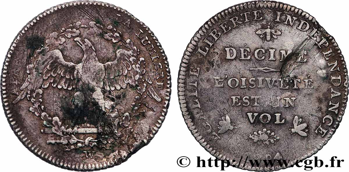 SCHWEIZ - REPUBLIK GENF Décime 1794 Genève fSS 