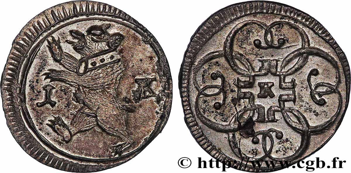 SUISSE - VILLE DE SAINT-GALL 1 Kreuzer Ville de Saint-Gall N.D. (1714-1717) Saint-Gall SUP 