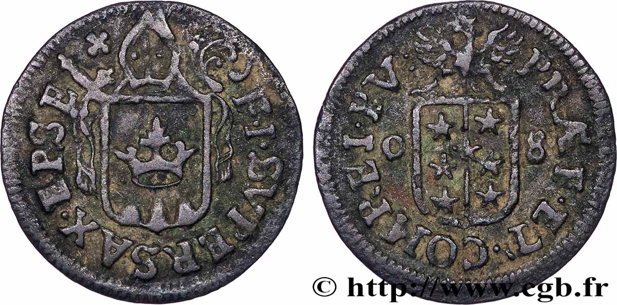 SUISSE - CANTON DU VALAIS 1 Kreuzer - Évêché de Sion - Franz Joseph Supersaxo 1708  TTB 
