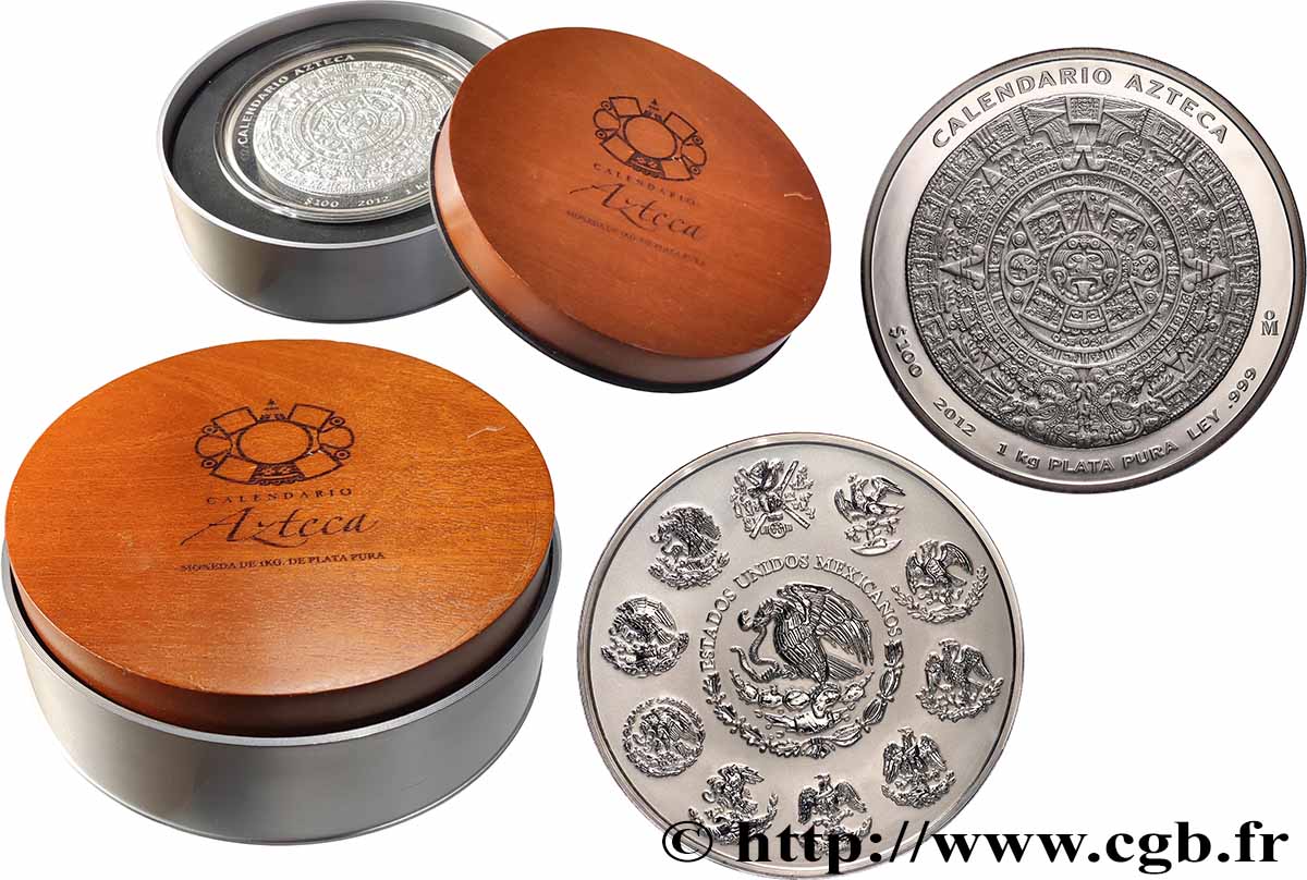 MEXIQUE 100 Pesos Calendrier Aztèque 2012  BE 