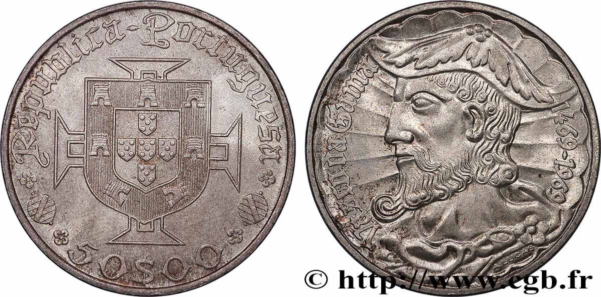 PORTUGAL 50 Escudos 500e anniversaire de la naissance de Vasco Da Gama 1969 Lisbonne SUP 