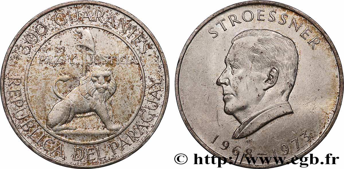 PARAGUAY 300 Guaranies 1973  TTB+ 