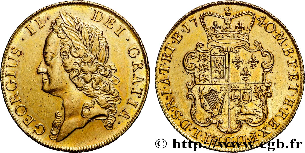 GREAT-BRITAIN - GEORGE II Double guinée 1740 Londres AU 