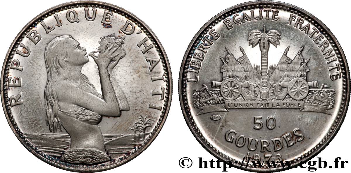 HAÏTI 50 Gourdes Proof 1973  SPL 