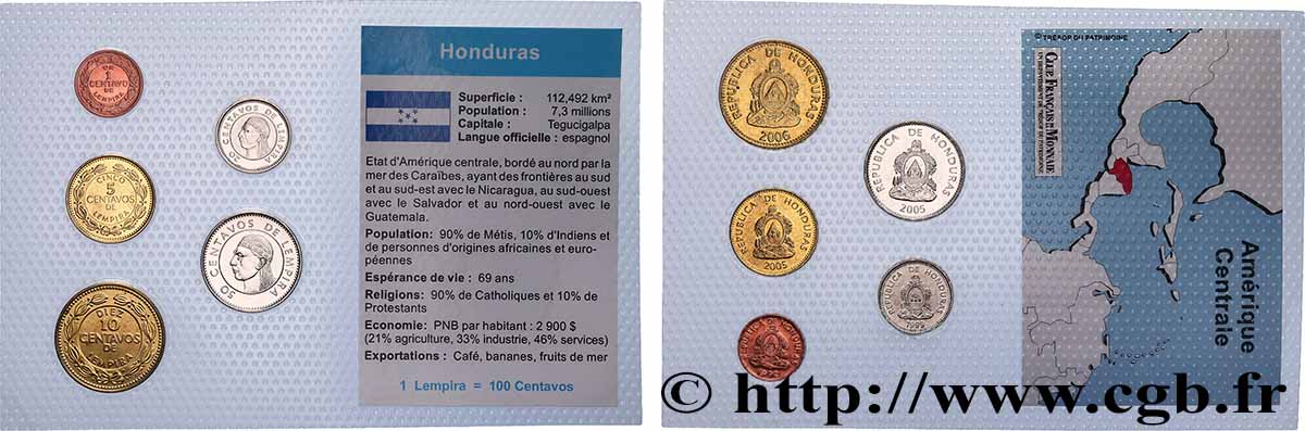 HONDURAS Lot 5 monnaies 1992-2006  MS 