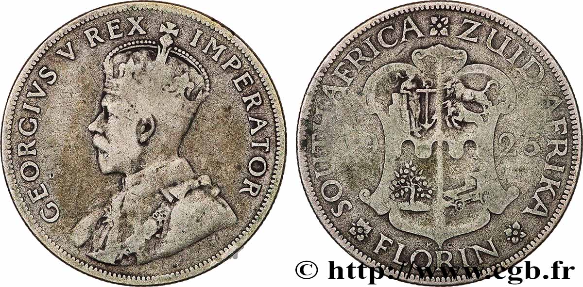 SOUTH AFRICA 1 Florin Georges V 1925 Pretoria VF 