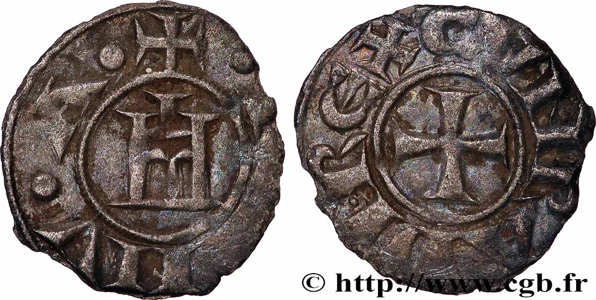 ITALY - LIGURIA - REPUBLIC OF GENOA Denier n.d. Gênes XF 