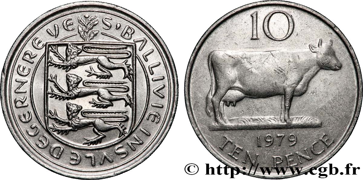 GUERNSEY 10 Pence 1979 Royal Mint AU 