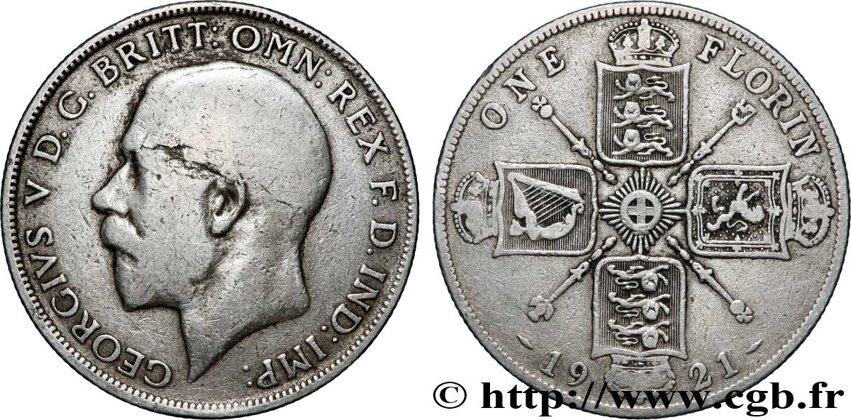 REGNO UNITO 1 Florin Georges V 1921 Londres MB 