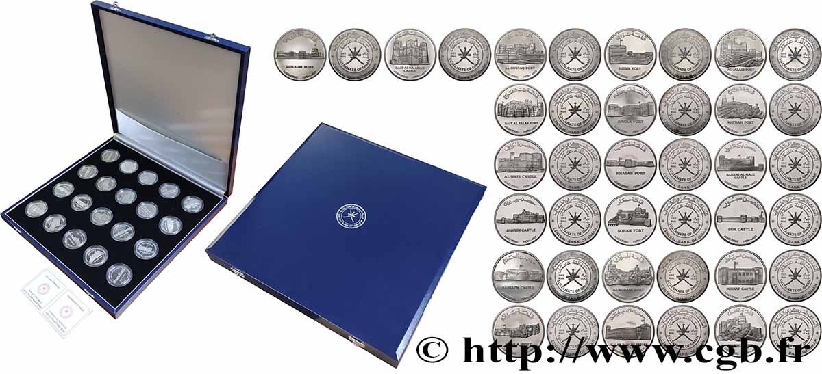 OMAN Coffret 20 x 1 Rial Proof  1995  FDC 