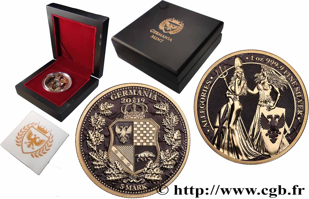 GERMANY 5 Mark Allegories - Germania & Columbia 2019  MS 