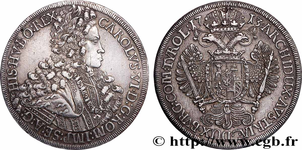 UNGHERIA Thaler au nom de Charles VI 1713  q.SPL 