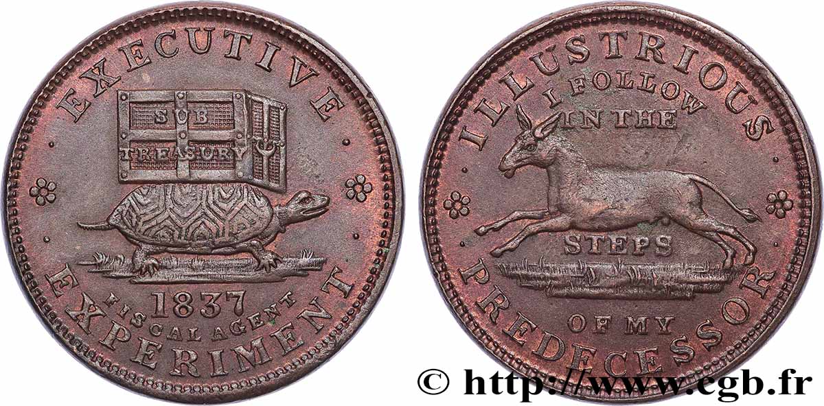 BRITISH TOKENS Token “illustrious predecessor” 1837  AU 