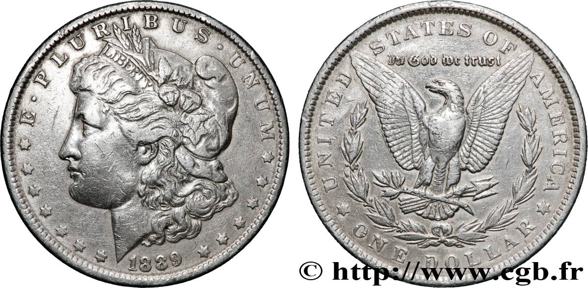ÉTATS-UNIS D&nbsp;AMÉRIQUE 1 Dollar Morgan 1889 Philadelphie TTB 