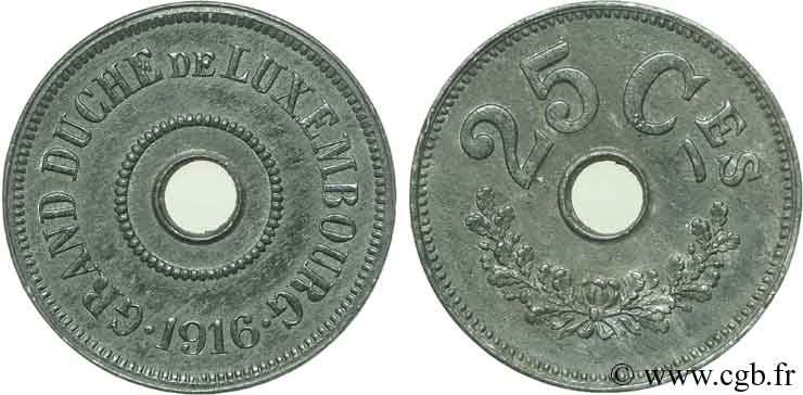 LUXEMBOURG 25 Centimes 1929  AU 