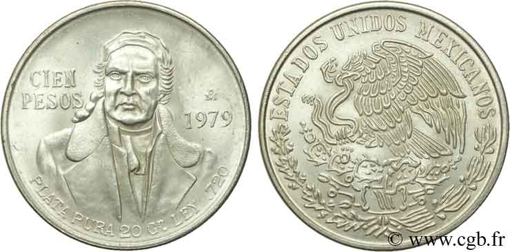 MEXICO 100 Pesos Jose Morelos y Pavon / aigle 1981 Mexico AU 