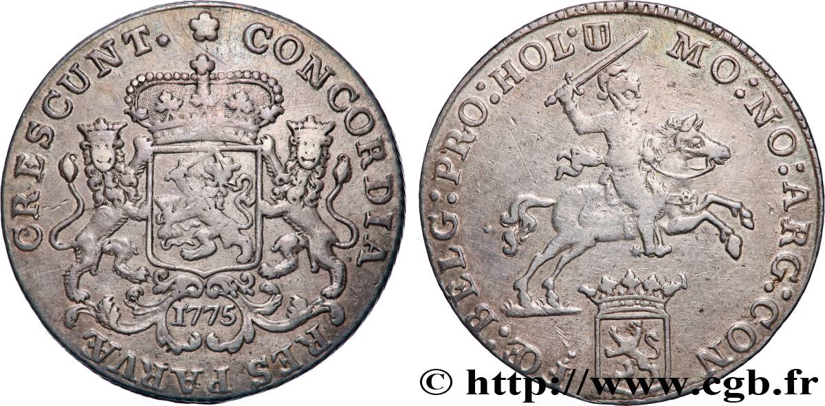 NETHERLANDS - HOLLAND Demi-ducaton au cavalier 1773  XF 