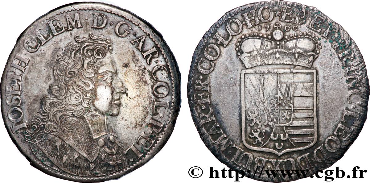 ÉVÊCHÉ DE LIÈGE - JOSEPH-CLEMENT DE BAVIÈRE Patagon 1700 Liège TTB 