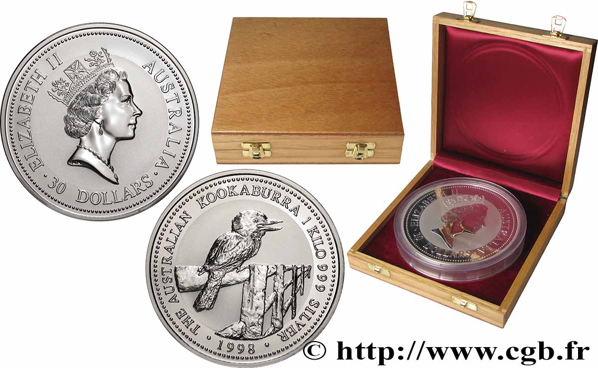 AUSTRALIA 30 Dollars BE (Proof) Elisabeth II / Kookaburra 1998  MS 